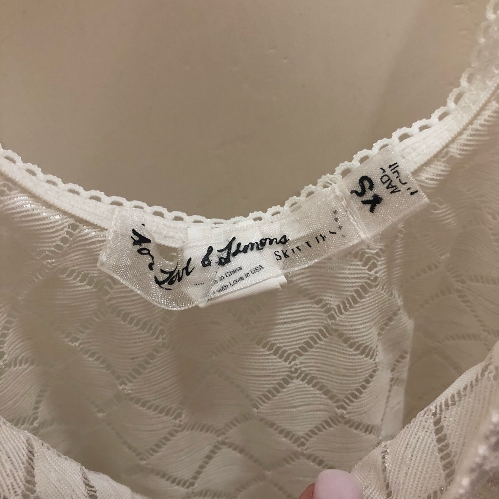 Aimee Bodysuit, White, Diamond Lace XS - Picture 5 of 5